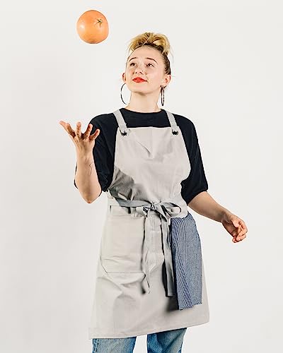 Crossback Kitchen Apron for Cooking