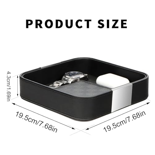 Leather Tray Desktop Storage