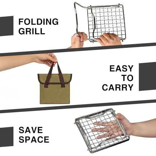 6" Small Folding Campfire Grill