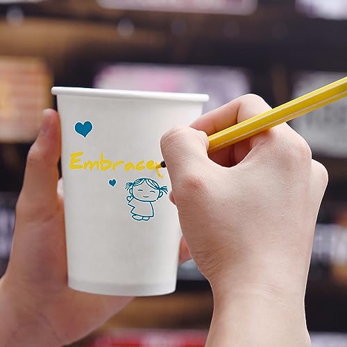 Disposable White Paper Coffee Cups (210 Count)