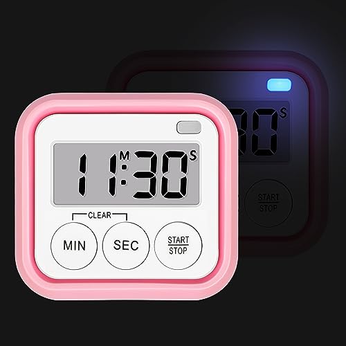 Timer Kitchen Timers for Cooking Classroom Timer for Kids Teachers Magnetic Digital Timers 4 Pack (4 Count)