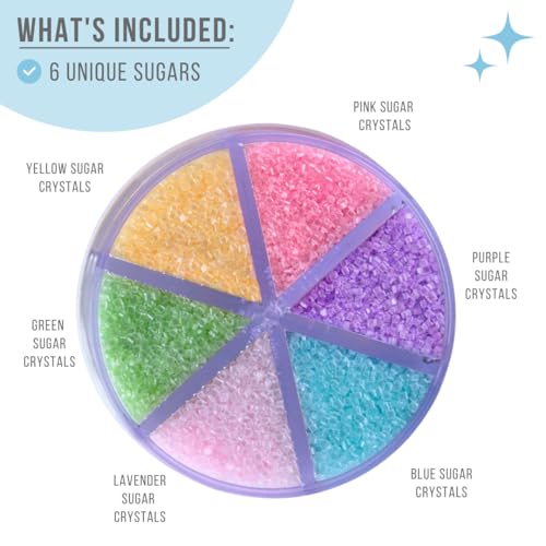 Pastel Colored Sugar 6 Cell Set (6.45 Ounce)