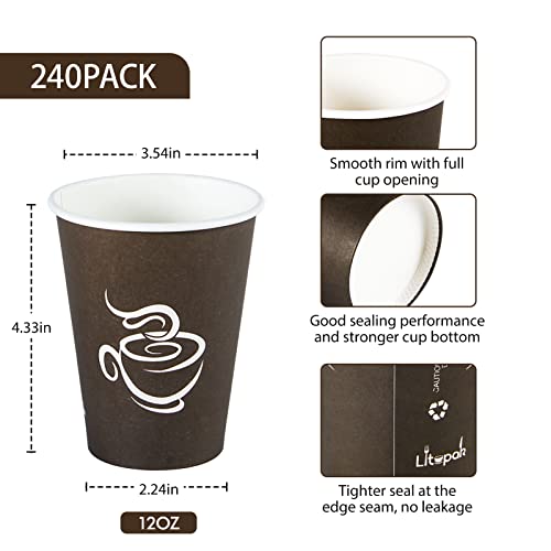 240 Pack 12 oz Paper Cups (240 Count)