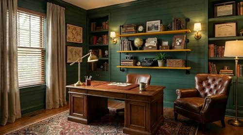 Industrial Pipe Shelving Shelf Rustic Wood Wall Shelves Industrial Floating Shelves for Wall 48 Inch Farmhouse Bookshelf Pipe Shelves Living Room Kitchen
