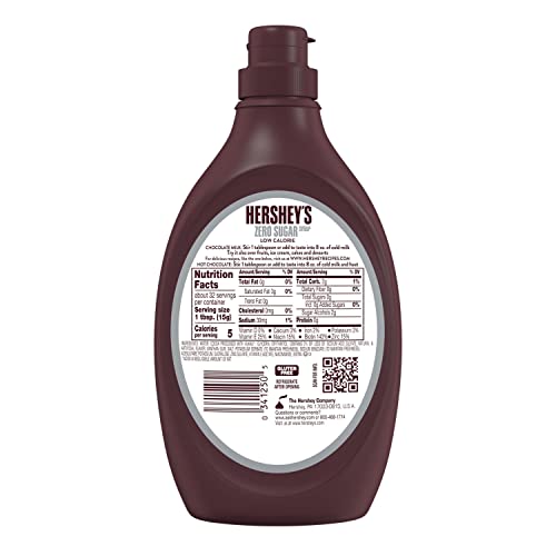 Zero Sugar Chocolate Syrup Bottles (105 Fl Oz)