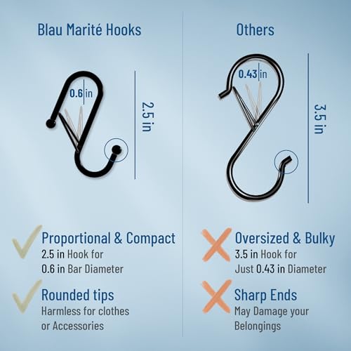 10 Pack Metal S Hooks for Hanging (10 Count)