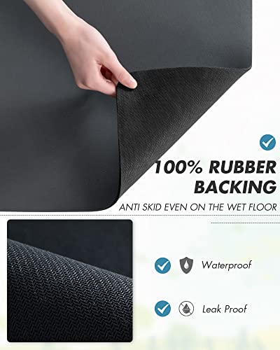 Coffee Mat Hide Stain Rubber Backed Absorbent Dish Drying Mat for Kitchen Counter