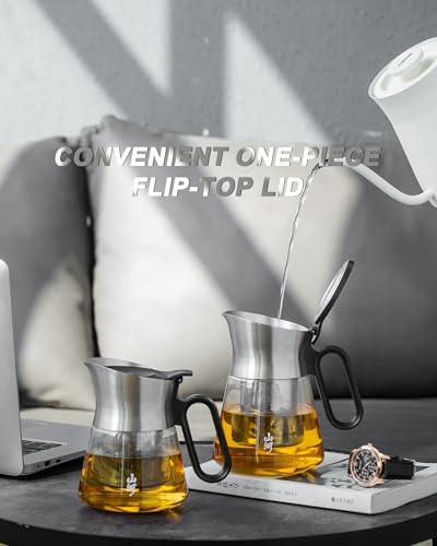 23oz Small Glass Teapot with Infuser For Loose Leaf Tea Steeper
