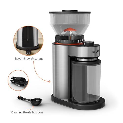 Flat Burr Coffee Grinder 18 Settings 2