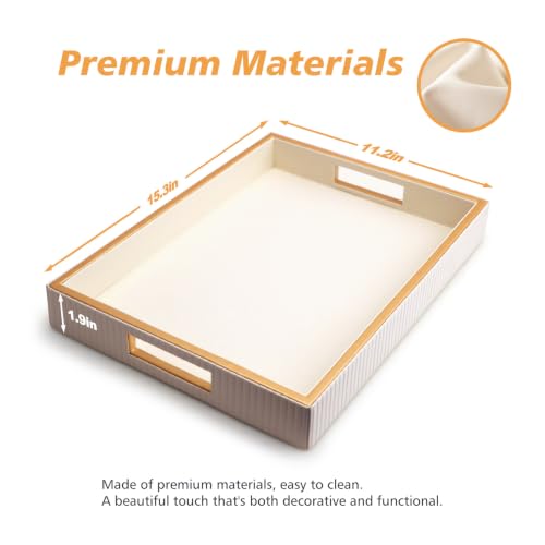 Leather Tray Desktop Storage Organizer