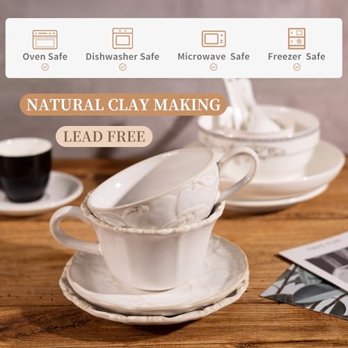Ceramic Latte Cup with Saucer