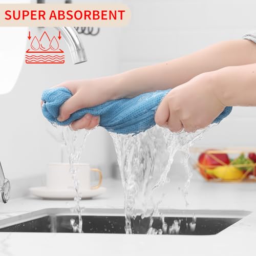 100% Cotton Waffle Weave Kitchen Dish Cloths 8 (8 Count)