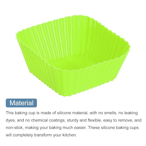 18Pcs Silicone Square Baking Cups (18 Count)