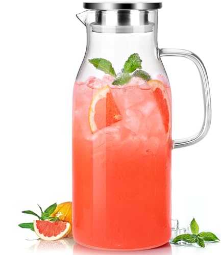 2 Liter 68oz Glass Pitcher with Lid