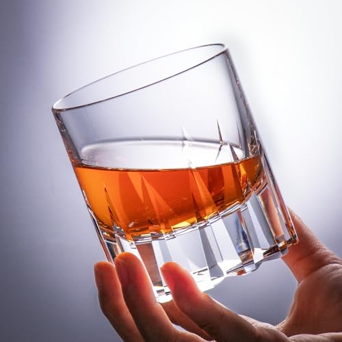 Crystal Whiskey Glasses Set of 2 Handcrafted Old Fashioned Glasses (2 Count)