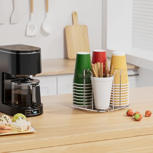 4 Compartment Countertop Cup Dispenser