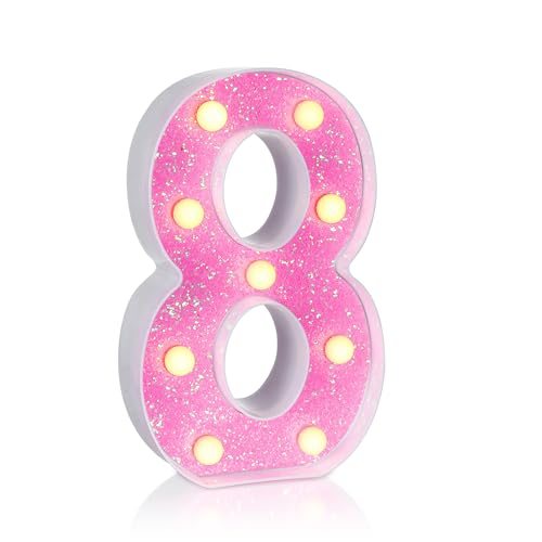 Pink Light up Letters