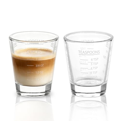Shot Glasses Measuring cup Espresso Shot Glass Liquid Heavy Wine 2 Pack 26