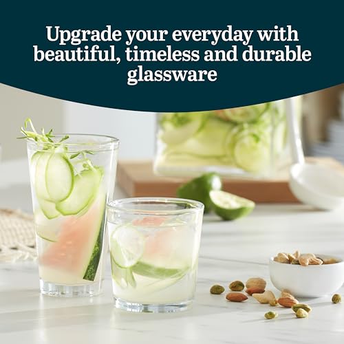 Preston Tumbler & Rocks Drinking Glasses Set of 16 (16 Count)