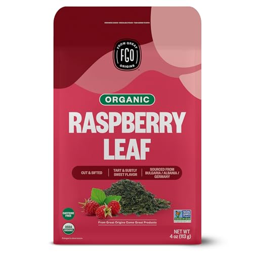 Organic Red Raspberry Loose Leaf Herbal Tea (4 Ounce)