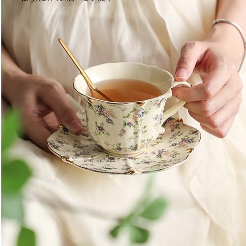 Country Roses 18 Peices Bone China Tea Cup And Saucer Set (18 Count)