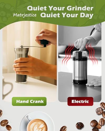 Manual Coffee Grinder with Stainless Steel Burr