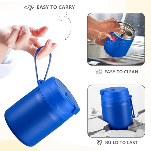 17oz Soup Thermo for Hot Food Kids Insulated Vacuum Food Jar with Stainless Steel Spoon Wide Mouth Thermo Leakproof Lunch Food Container Kids Hot Lunch Box