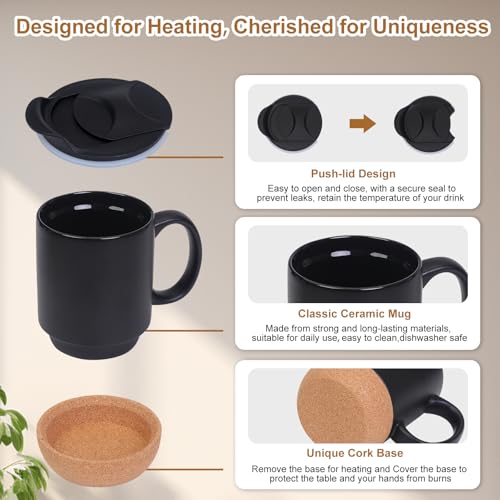 Coffee Mug Warmer & Mug Set for Desk