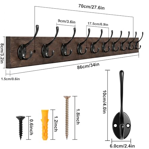 Vintage Wall Mounted Coat Rack