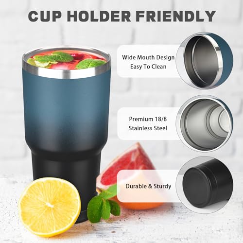 30 oz Tumbler with Lids and Straws