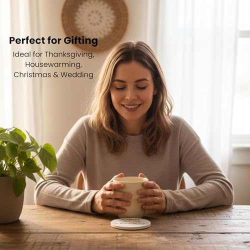 Christian Coasters Set of 6 with Holder (6 Count)