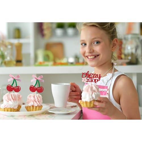 24 Pack She's the Cherry On Top Cupcake Toppers (24 Count)