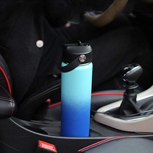 Water Bottle 24oz Double Wall Vacuum Insulated Leak Proof Stainless Steel Sports Water Bottle
