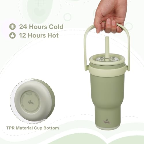 30 oz Tumbler with Handle and Straw