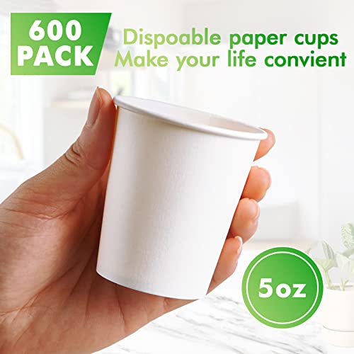 600 Pack 5 oz Paper Cups (600 Count)