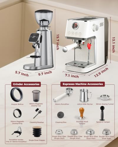 E2 Gen3 Espresso Machine with G3 64mm Flat Burr Coffee Grinder