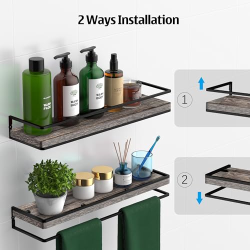 Floating Shelves Wall Mounted Set of 2