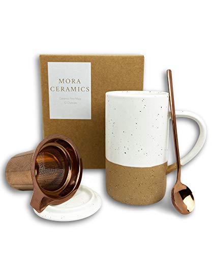 12oz Ceramic Tea Cup with Infuser