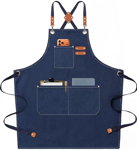 Chef Aprons for Men Women with Oversized Pockets