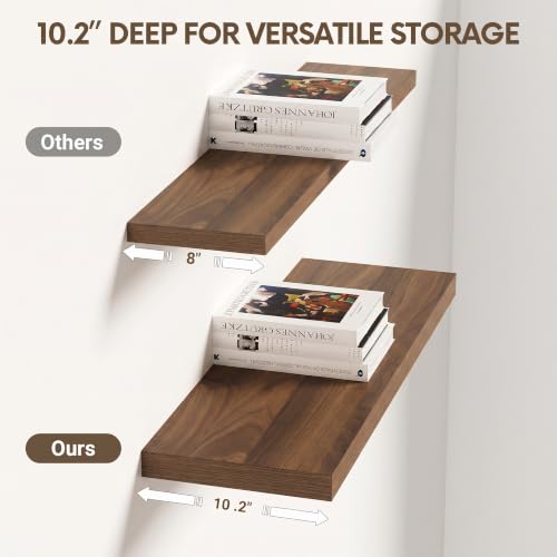 10" Deep Floating Shelves (2 Count)
