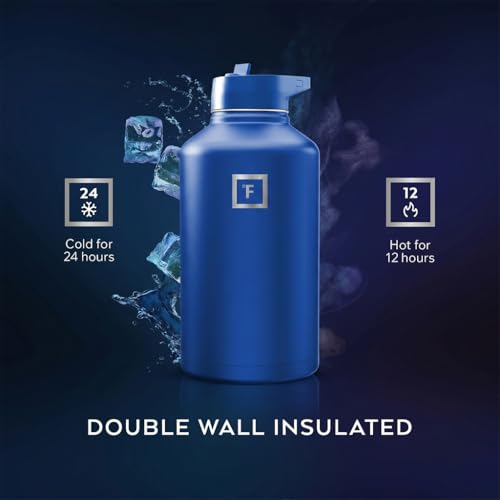 64 oz Wide Mouth Water Bottle with Straw