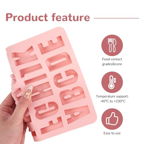 1 Pcs 26 Cavities Silicone Alphabet chocolate letter molds