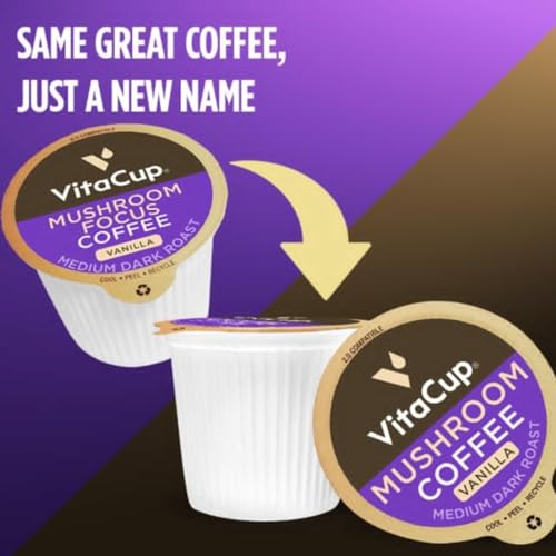Vanilla Flavored Mushroom Coffee Pods (64 Count)