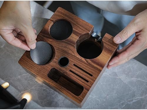 Walnut Espresso Tamping Station 54mm for Breville