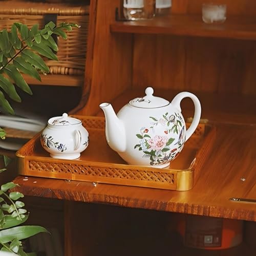 Fine Bone China Tea Party Set For Adult 7 Pieces Porcelain Flower Tea Set