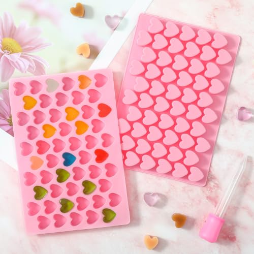 Heart Mini Silicone Gummy Molds with 1 Dropper