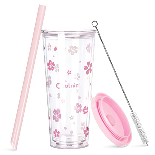 Reusable Plastic Boba Cup With Lids And Straws