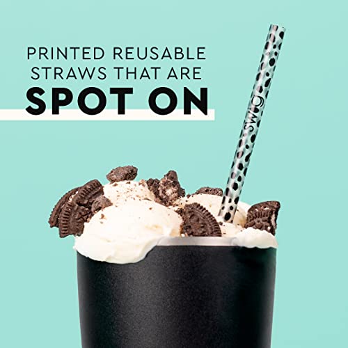 Pack of 6 Reusable Plastic Straws with Cleaning Brush (6 Count)