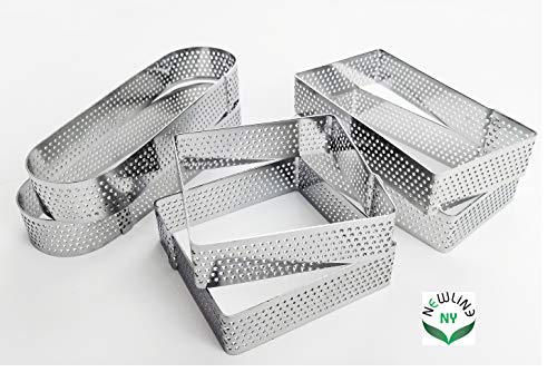 NewlineNY Stainless Steel 6 Pcs Perforated Oval