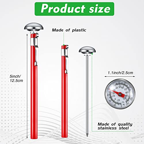 24 Pcs Stainless Steel Kitchen Dial Thermometer 5" (24 Count)